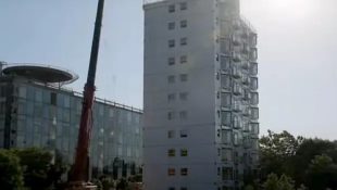 Prédio com 10 andares é construído em menos de 29 horas e surpreende