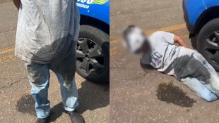 Motociclista urinou na roupa após ser flagrado "dando o grau". (Foto: @reporteranapolis)