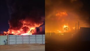 Vídeo mostra incêndio de grandes proporções que assustou moradores em Goiânia