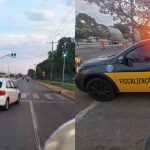Jovem dirigiu pela faixa de ônibus, se negou a parar e mostrou o dedo para agente da CMTT.