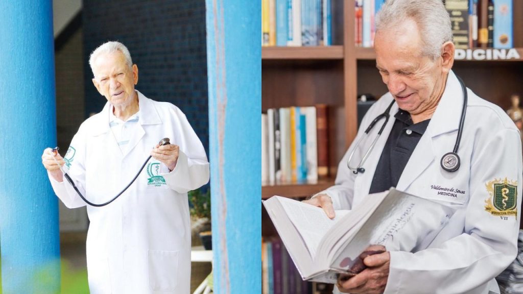 Mesmo após AVC, idoso que sonhava em ser médico se forma aos 90 anos