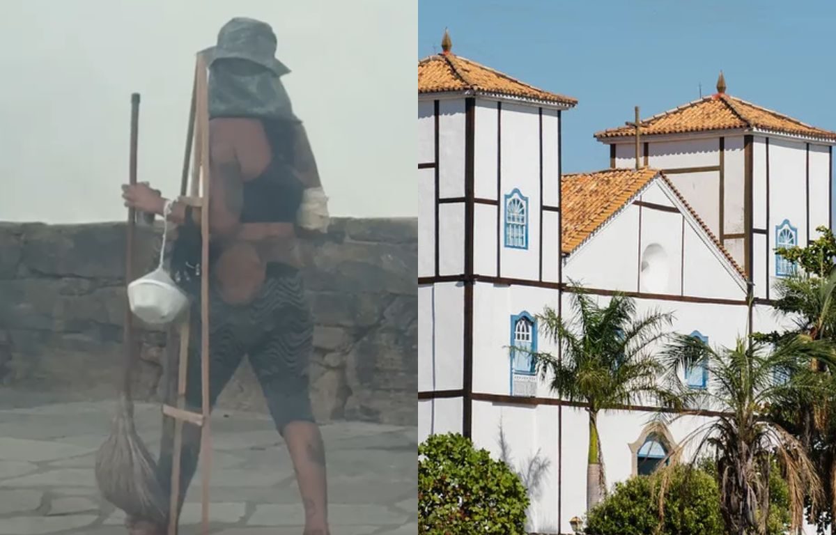 Sem auxílio devido, mulher com problemas psiquiátricos preocupa fiéis da Igreja Matriz em Pirenópolis