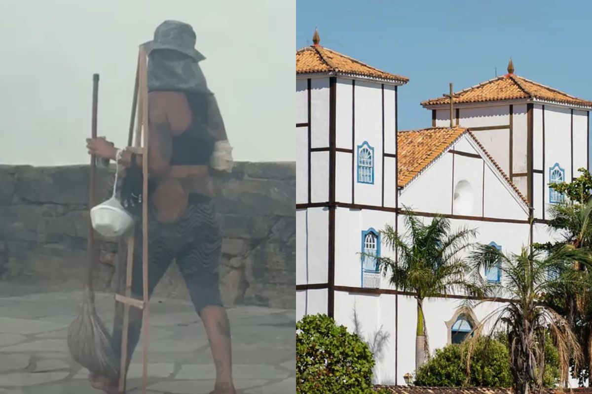 Sem auxílio devido, mulher com problemas psiquiátricos preocupa fiéis da Igreja Matriz em Pirenópolis