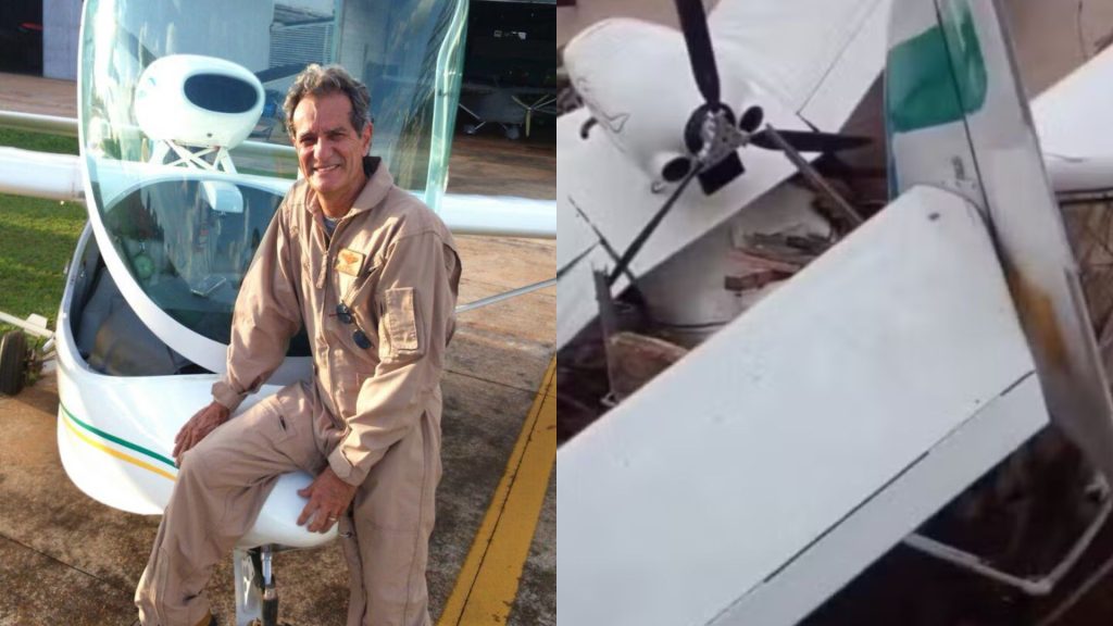Maurício Braga de Araújo pilotava o avião que caiu sobre casa em Goiânia.