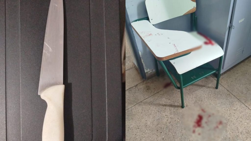 Adolescente foi esfaqueado pelo colega dentro do Colégio Estadual Coronel Pedro Nunes, em Morrinhos.