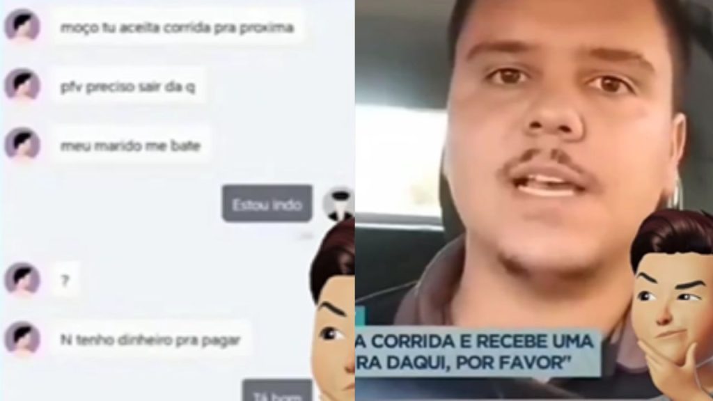 Motorista de aplicativo recebe mensagem de passageira e decide fazer corrida de graça