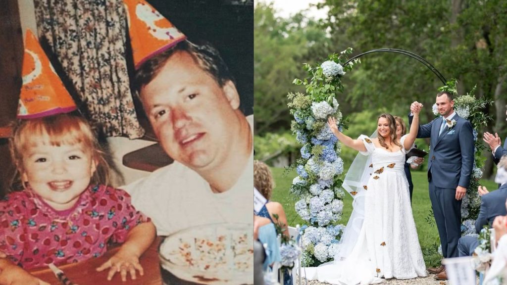 Durante casamento, noiva solta borboletas em homenagem ao falecido pai e um milagre acontece