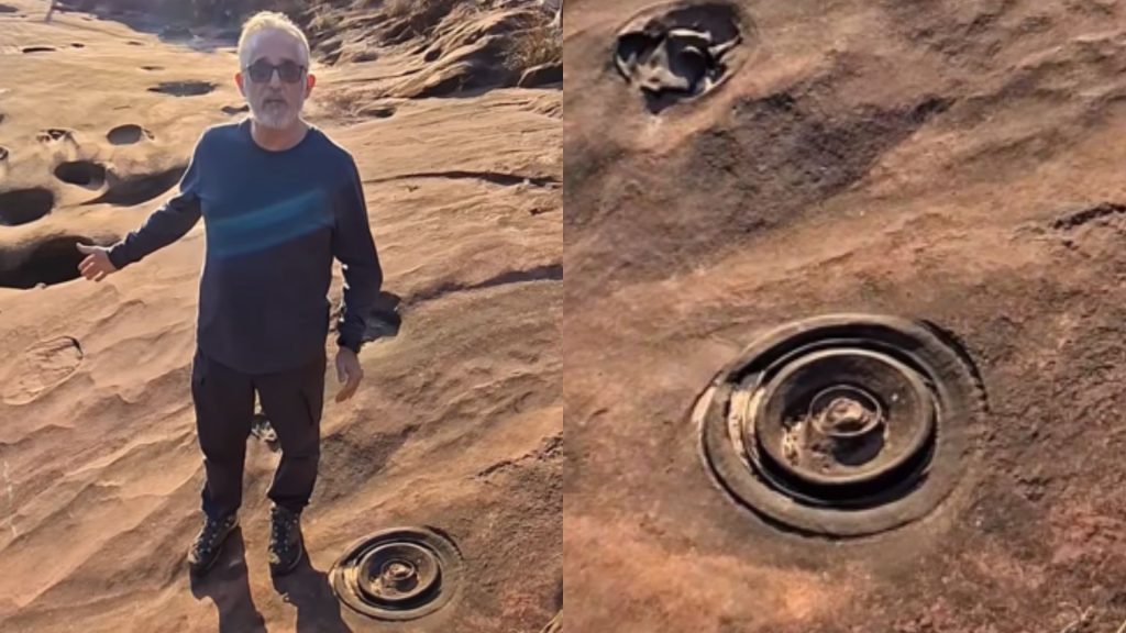 Corretor mostrou formações circulares no solo e defendeu que são marcas da aterrisagem de óvnis.