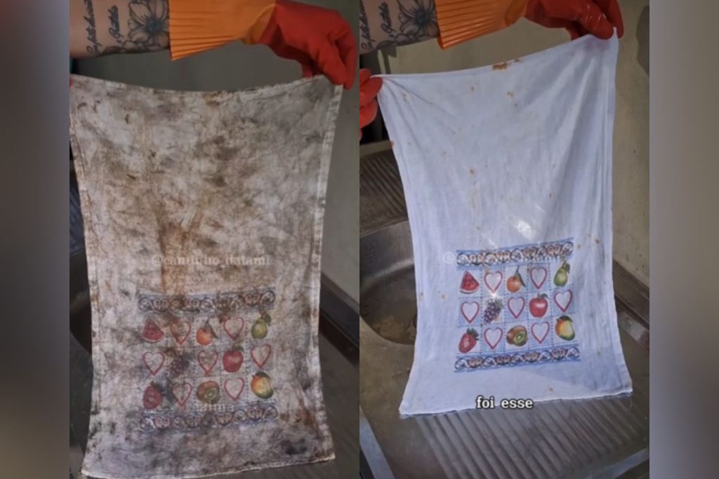 Como fazer a limpeza de um pano de prato da maneira correta e sem estragar