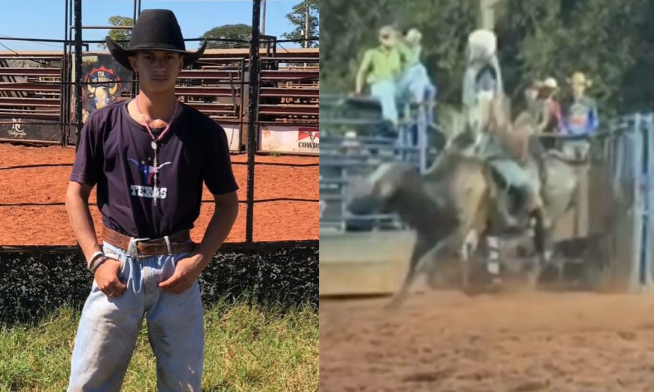 Kaiky Ferreira da Silva tinha 18 anos e o sonho de ser peão. (Foto: Reprodução/TV Anhanguera)