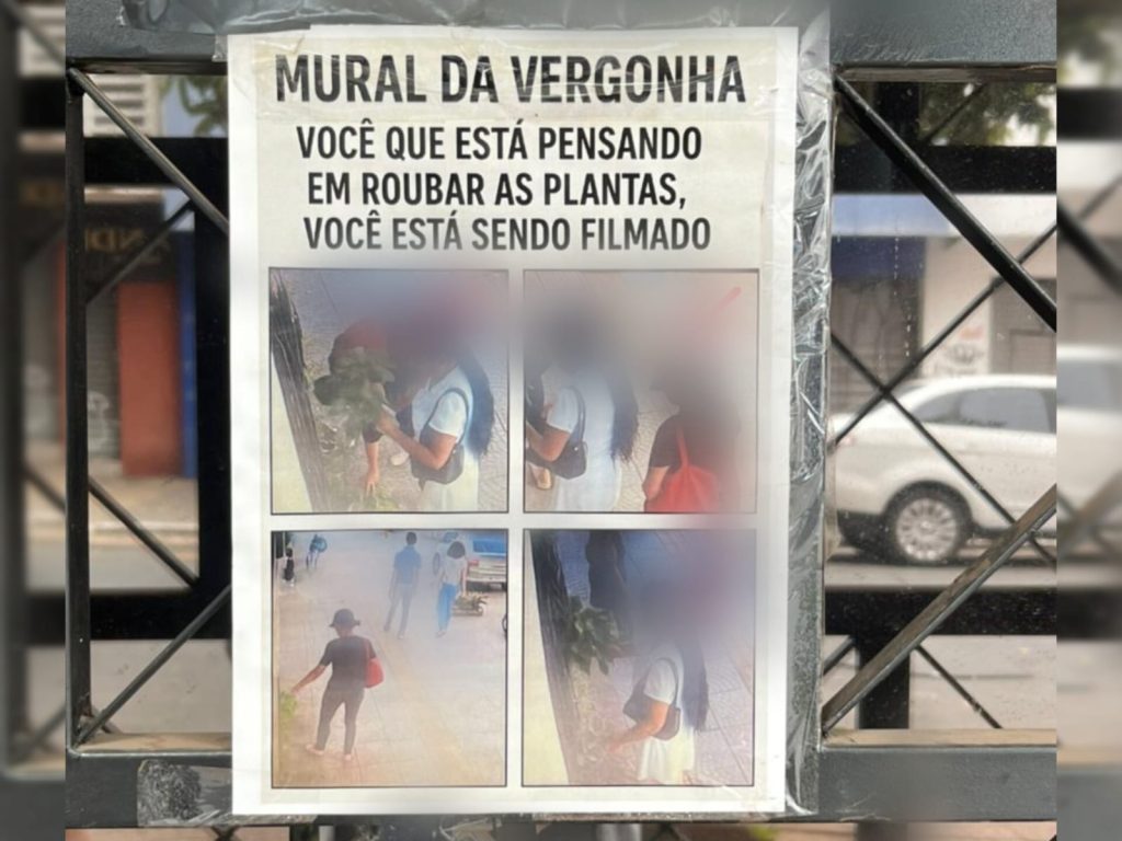 Placa no Centro de Goiânia diverte quem passa e deixa recado: "mural da vergonha"