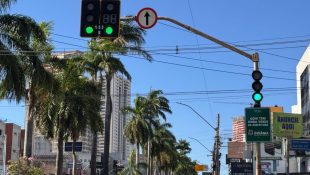 Onda Verde foi implementada na Avenida 85, entre o Setor Serrinha e a Praça Cívica. (Foto: Divulgação/Prefeitura de Goiânia)