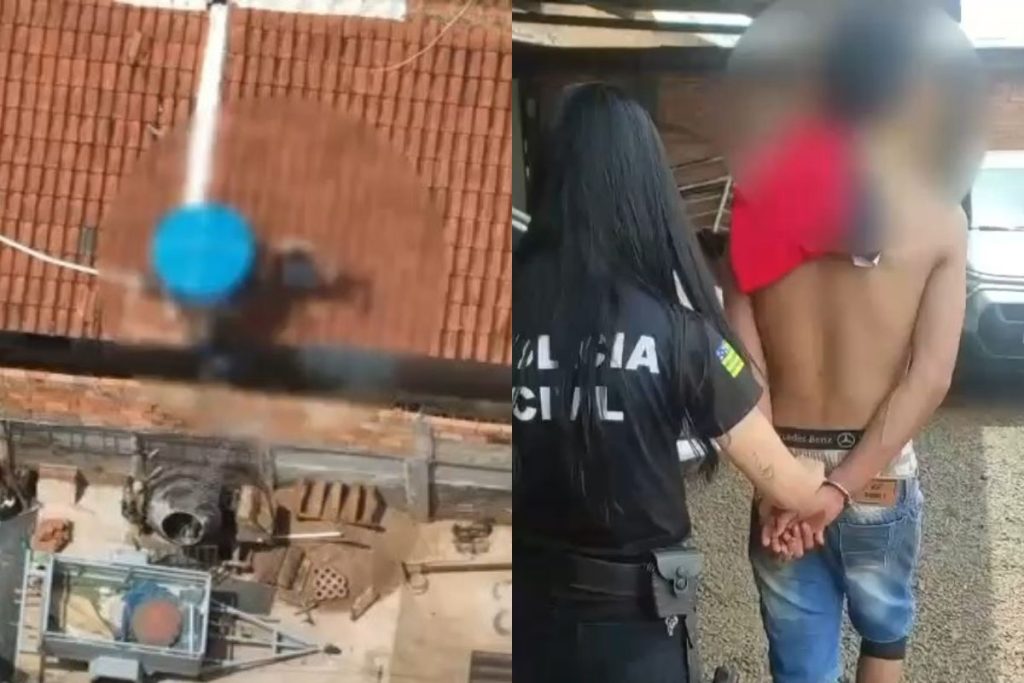 Homem tenta fugir pelo telhado, mas é preso pela Polícia Civil de Rio Verde após denúncia de companheira