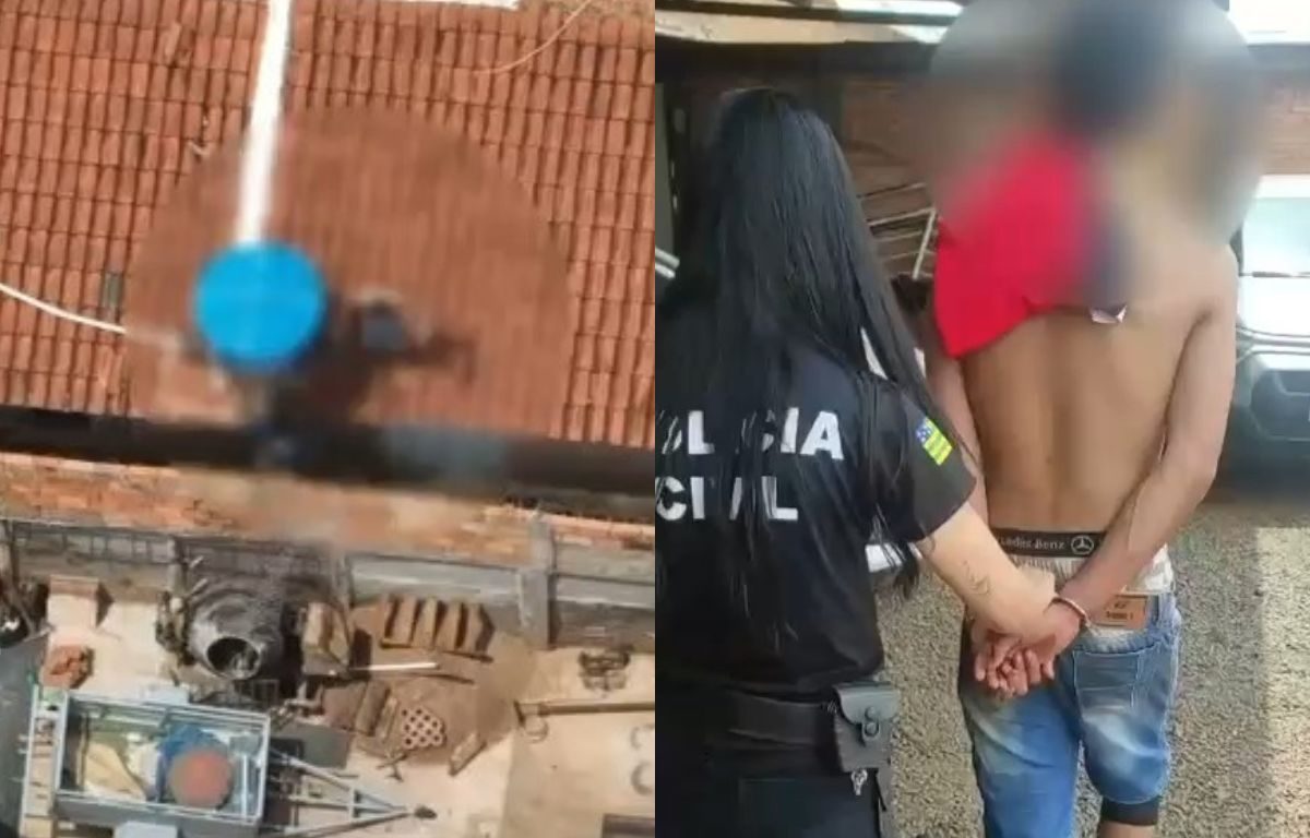 Homem tenta fugir pelo telhado, mas é preso pela Polícia Civil de Rio Verde após denúncia de companheira