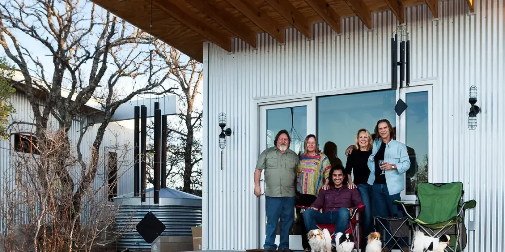 Amigos constroem vila