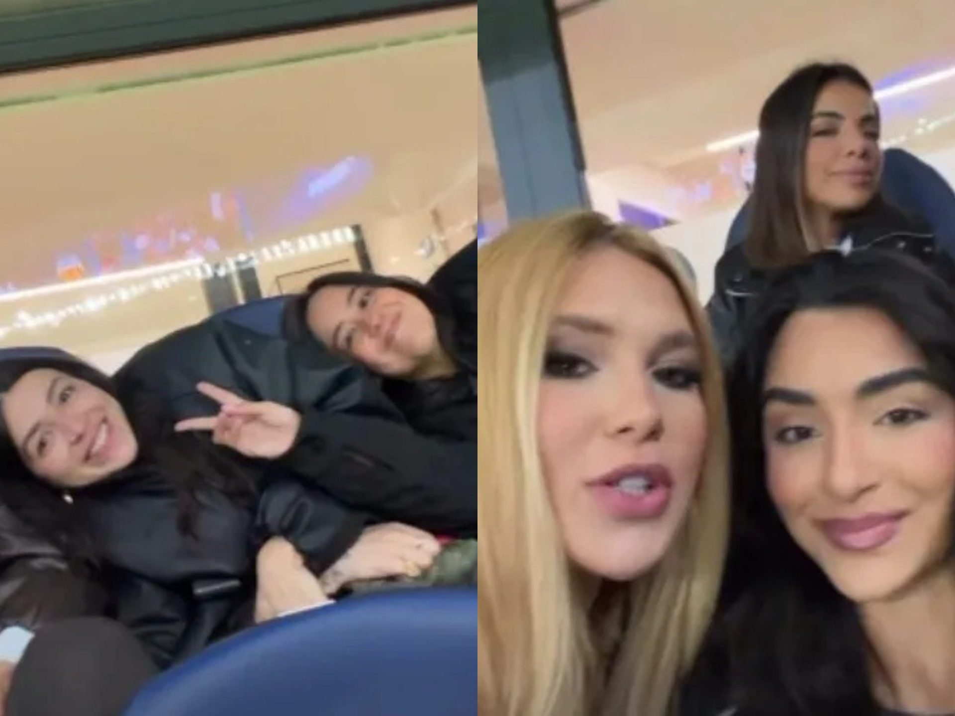 Irmã de Zé Felipe surge com Virginia em estádio de Madri para ver Vini Jr