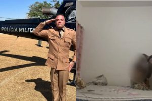 Vídeo mostra sargento da PMGO armado agredindo mulher durante cobrança de dívida