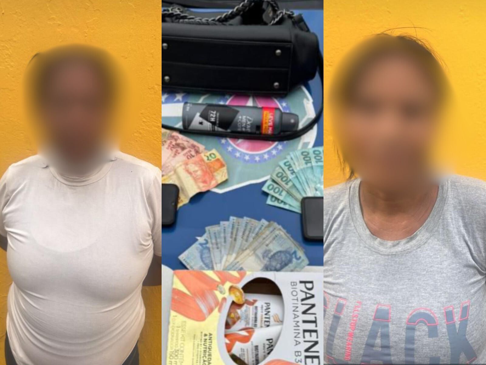 Comparsas nos furtos foram levadas até a Central de Flagrantes. (Foto: Reprodução)