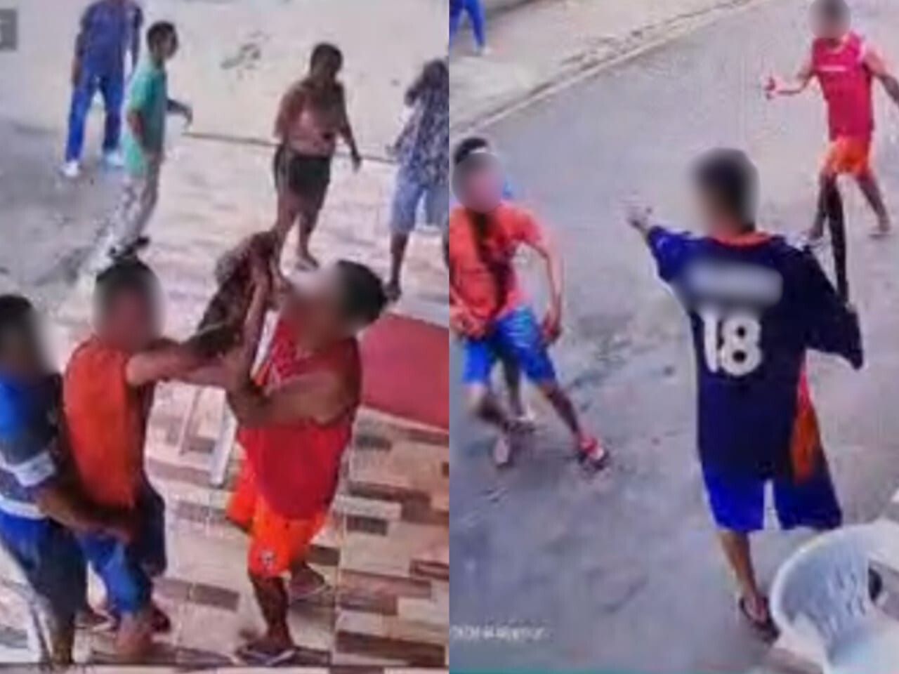 Câmeras registraram briga com esfaqueamento. (Foto: Reprodução)Câmeras registraram briga com esfaqueamento. (Foto: Reprodução)