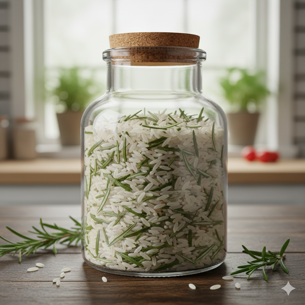 arroz e alecrim para casa
