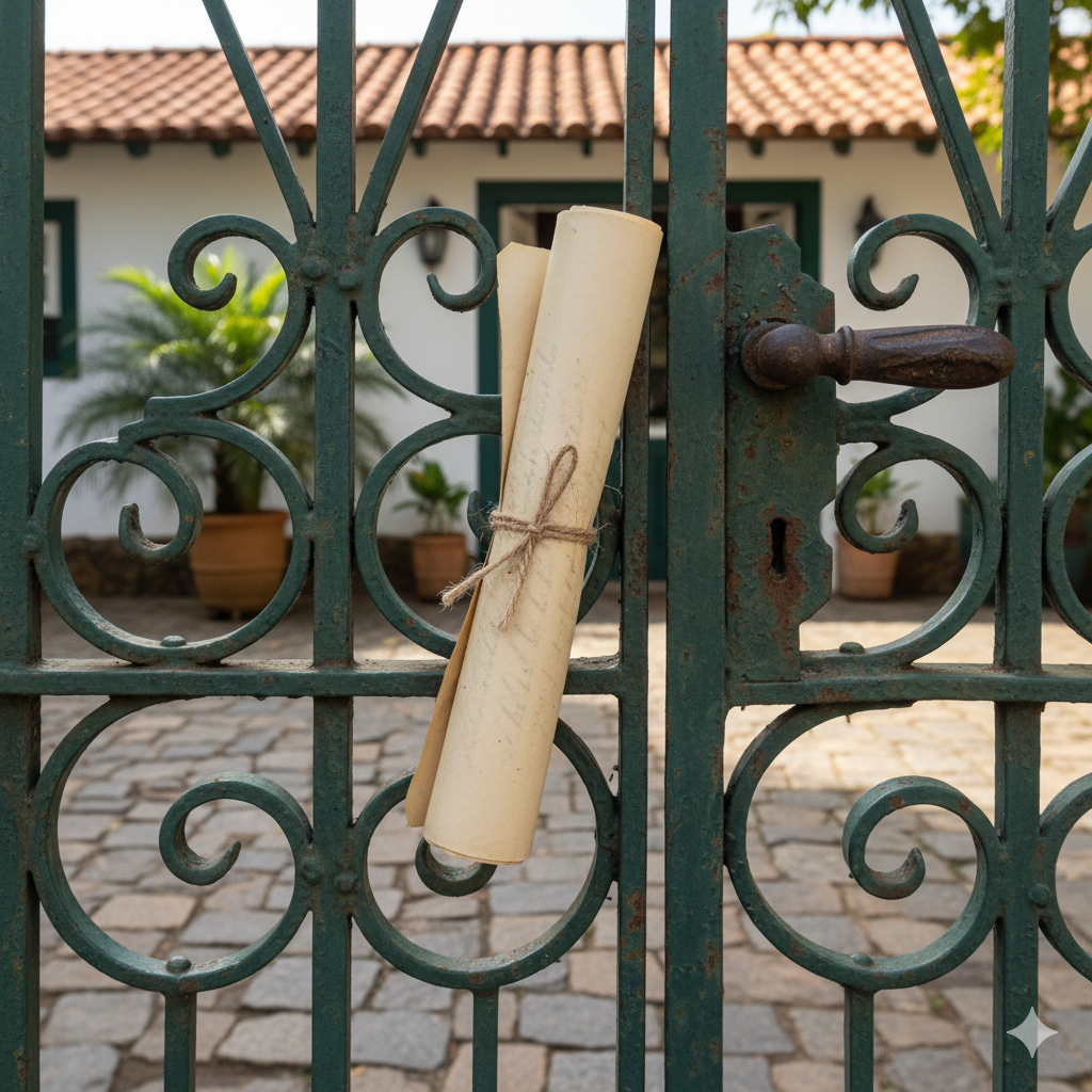 Bilhete deixado pelo vizinho