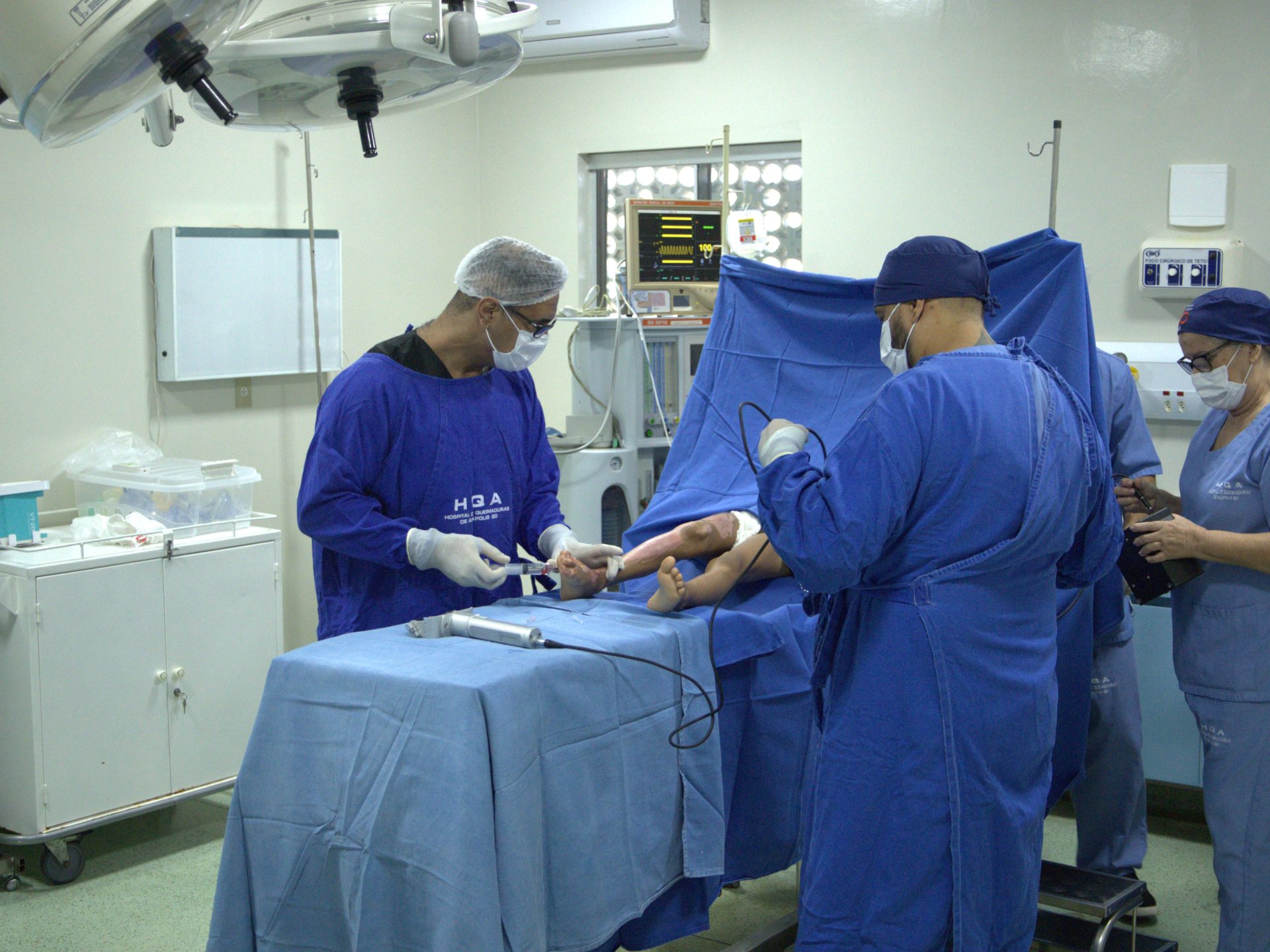 Hospital de Queimaduras de Anápolis (HQA), referência nacional em tratamento de queimaduras. (Foto: Divulgação)