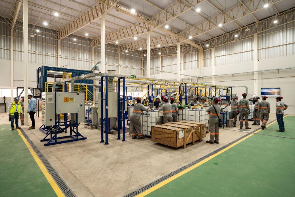 Planta piloto da fábrica da Aclara Resources para processar terras raras em Aparecida de Goiânia.