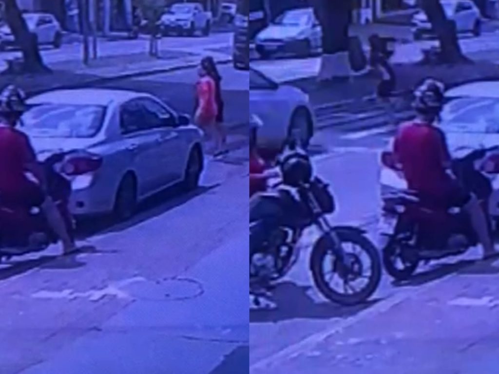 Adolescente foi atropelada enquanto atravessava a faixa de pedestres. (Foto: Reprodução)