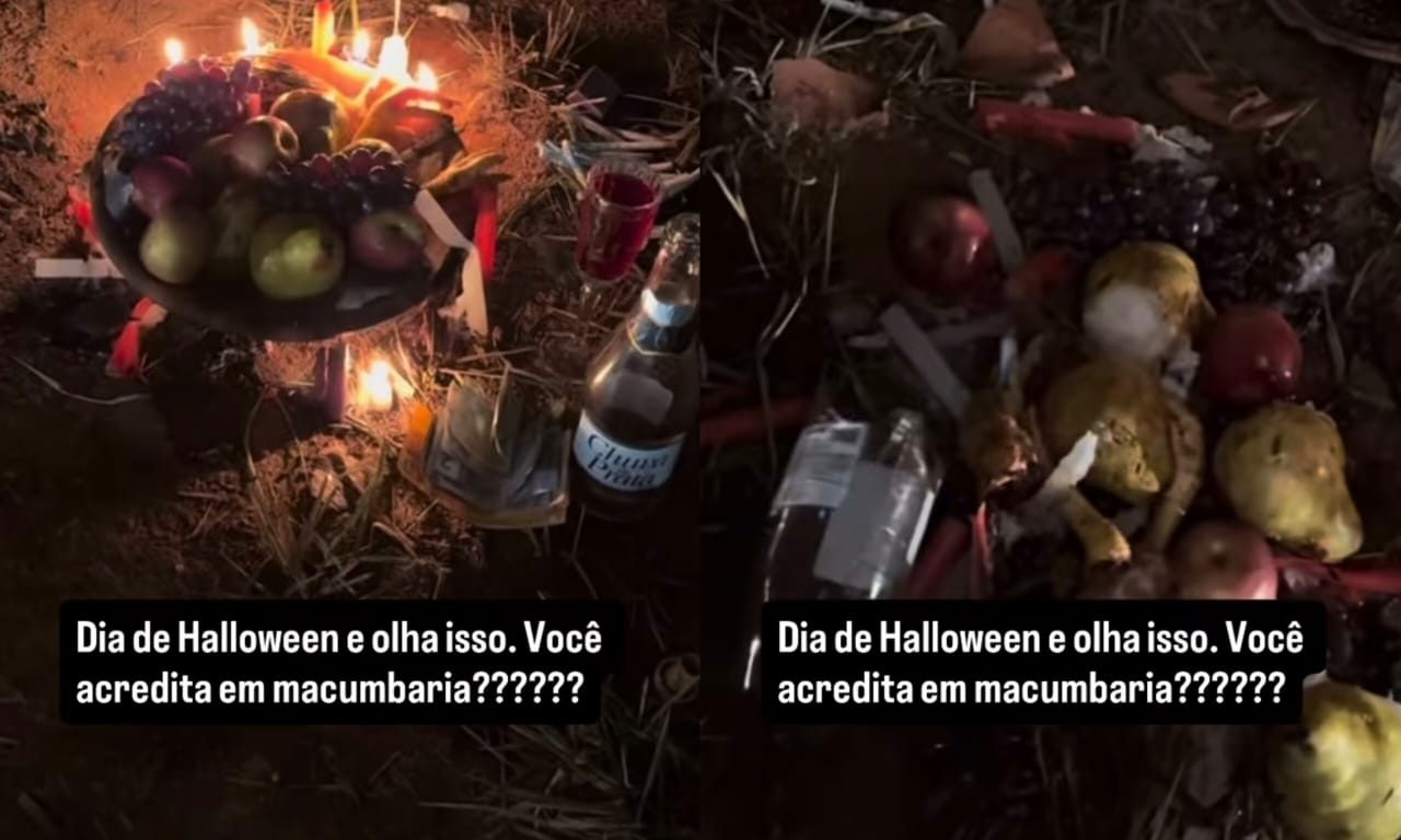 Suposto pastor filmou todo o ato de depredação. (Foto: Redes Sociais)