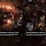 Suposto pastor filmou todo o ato de depredação. (Foto: Redes Sociais)