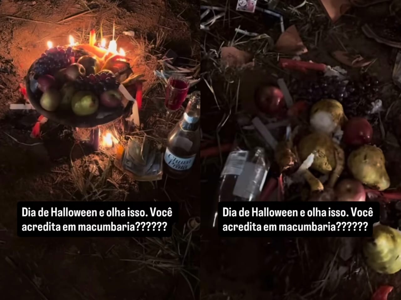 Suposto pastor filmou todo o ato de depredação. (Foto: Redes Sociais)