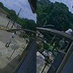 Câmeras flagraram jovem invadindo a casa da ex. (Foto: Reprodução)