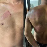 Tio da criança foi agredido por populares até a chegada da PM. (Foto: Reprodução)