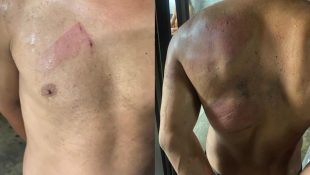 Tio da criança foi agredido por populares até a chegada da PM. (Foto: Reprodução)