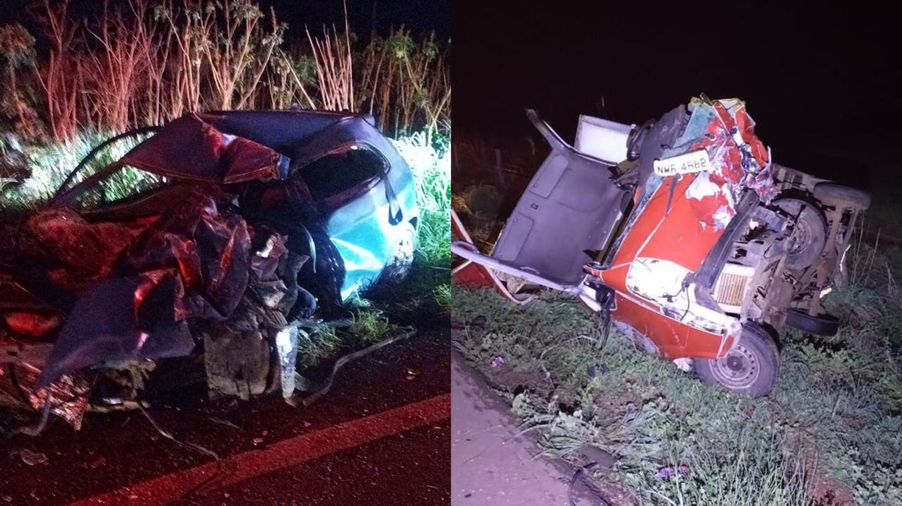 Caminhão e Celta batem de frente e homem morre na hora em rodovia da Região Metropolitana