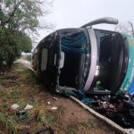 Três pessoas morrem após ônibus tombar na GO-060, em Iporá