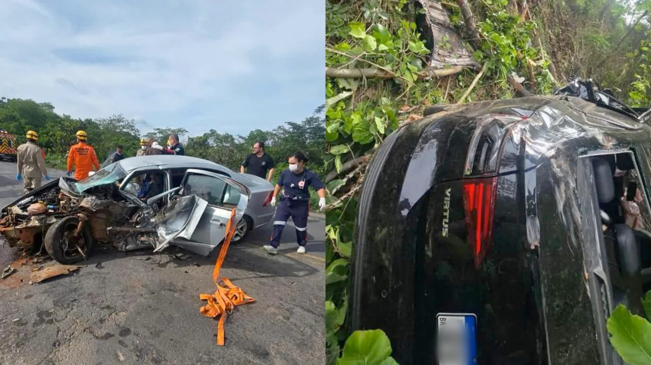 Acidente grave na GO-330 deixa uma pessoa morta e quatro feridas