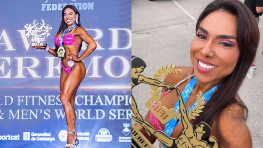 Fisiculturista Andréia de Sousa se tornou campeã mundial.
