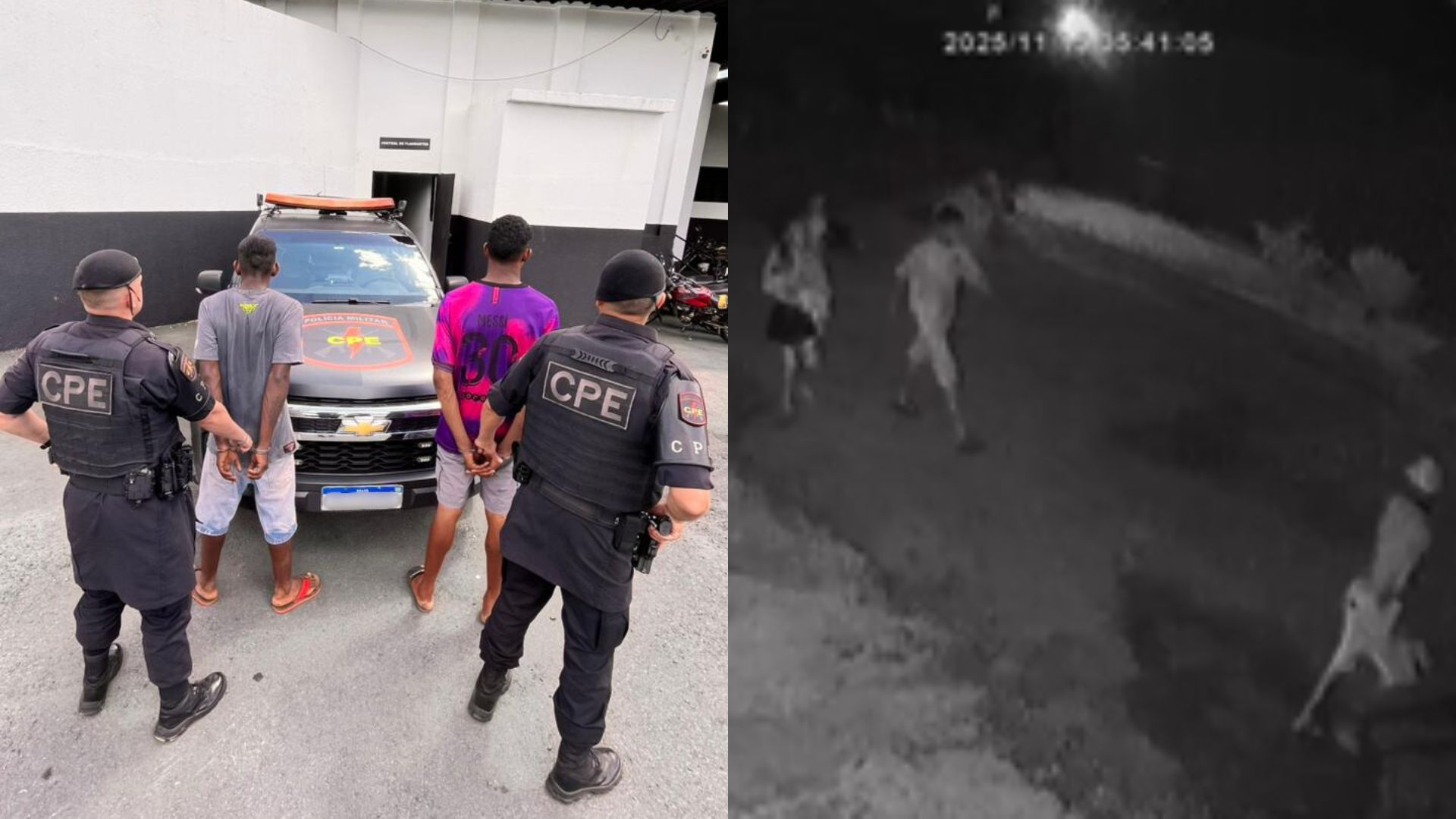 Dupla foi presa pela CPE de Aparecida de Goiânia, suspeita de ter matado um jovem usando um bloco de concreto.