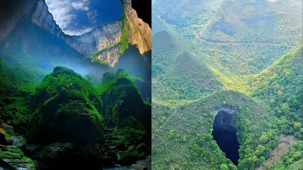 Cientistas descobrem uma floresta oculta em um gigantesco sumidouro na China