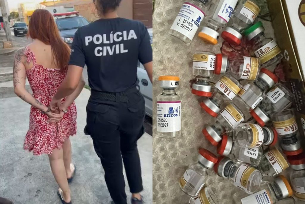 Estudante é presa vendendo “emagrecedores” falsificados na porta de delegacia em Aparecida de Goiânia