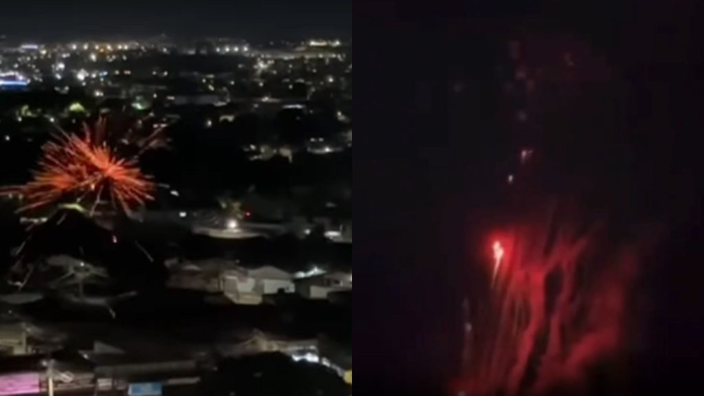 Foguetório assustou moradores em Goiás.