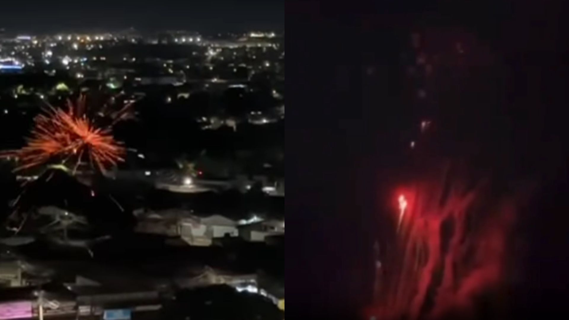 Foguetório assustou moradores em Goiás.