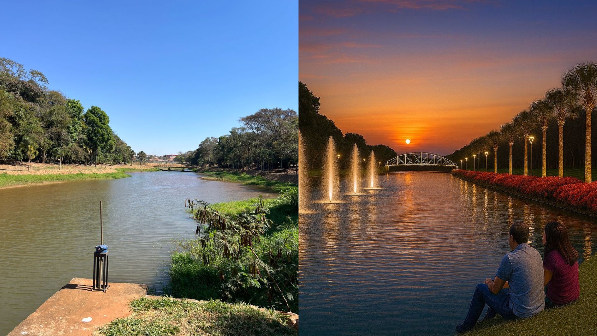 Idealização do Central Parque Senador Onofre Quinan, em Anápolis.