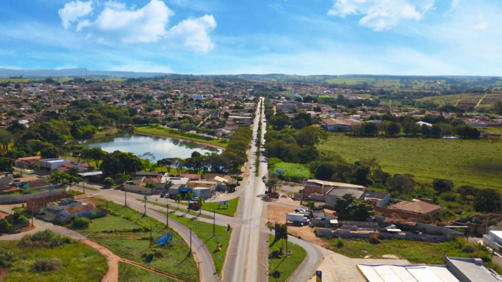 Vista aérea da cidade de Itapuranga.