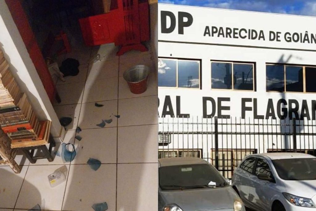 Briga em condomínio de Aparecida de Goiânia termina com destruição e morador detido após noite de fúria