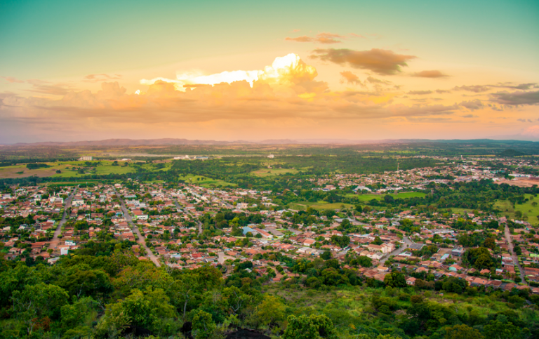 Vista aérea da cidade de Piranhas.