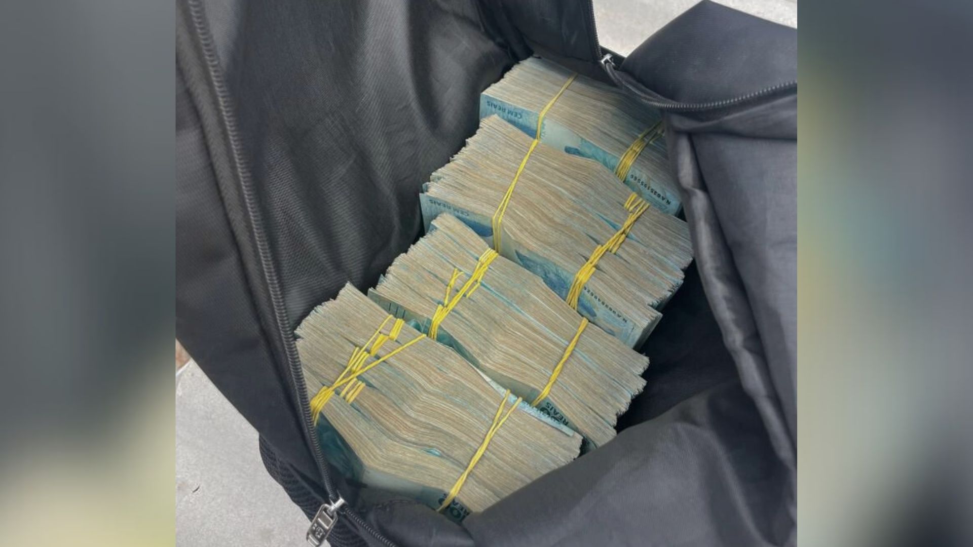 Homem sacou R$ 500 mil em espécie em banco de Anápolis, mas dinheiro foi apreendido.