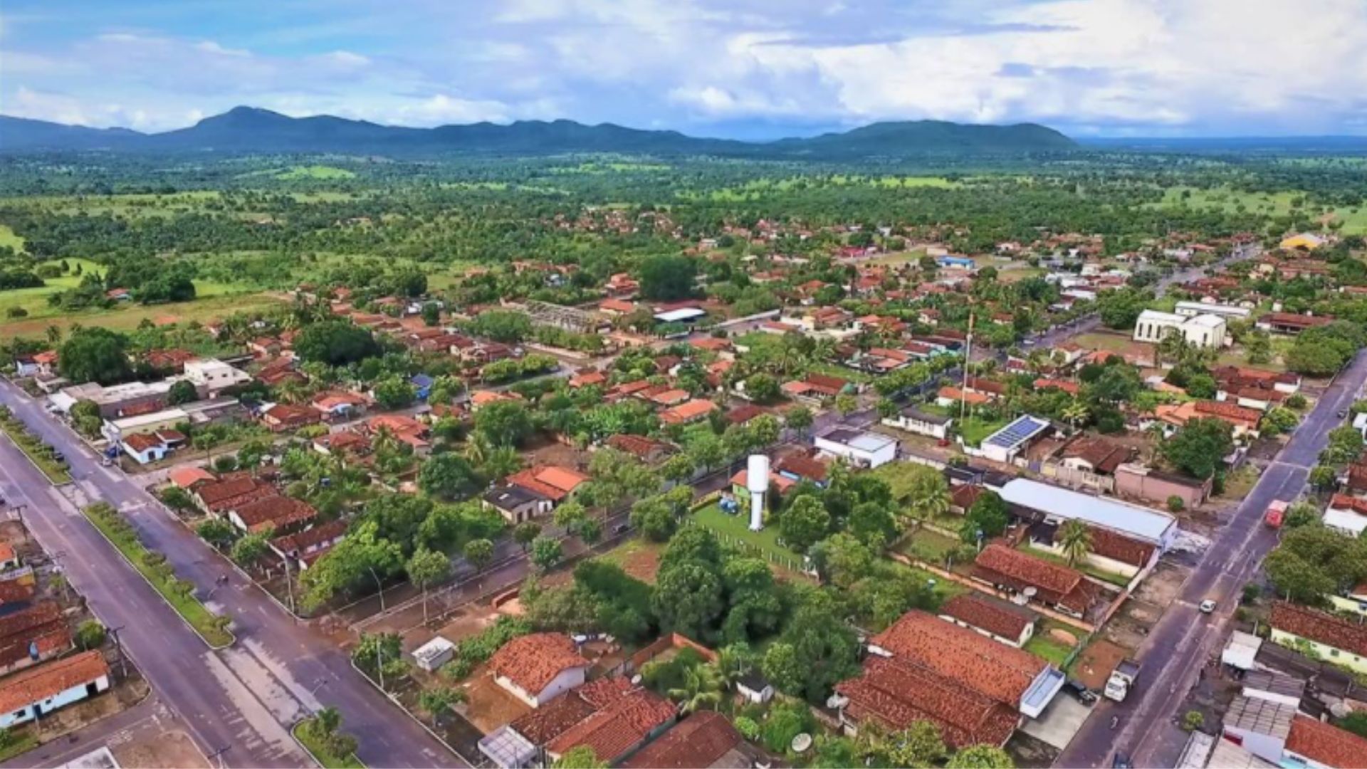 Vista aérea da cidade de Uirapuru.