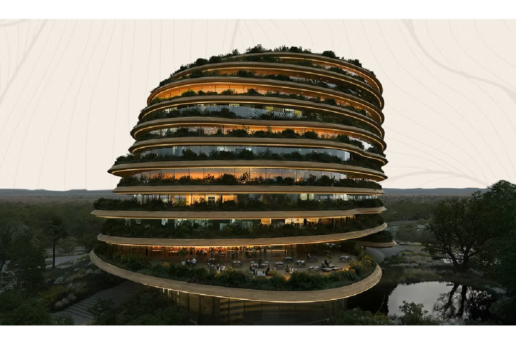 Inspirado em cupinzeiro, prédio futurista e inédito no Brasil terá salas de até 2 mil metros quadrados sem necessidade de ar-condicionado